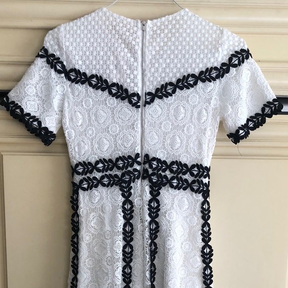 Maje White Lace Midi Dress - Picture 5 of 7